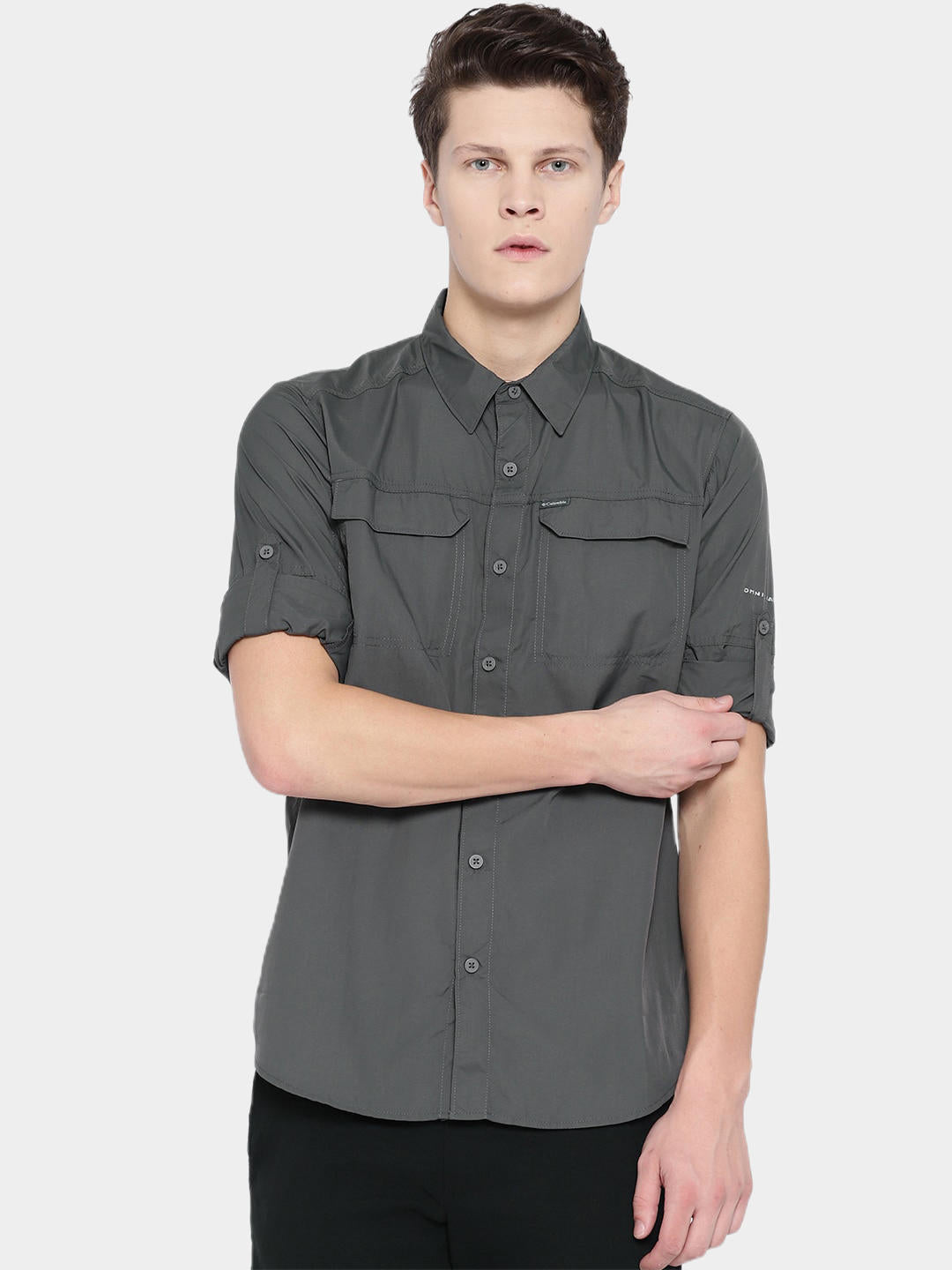 Columbia Men Grey Silver Ridge 2.0 Long Sleeve Shirt