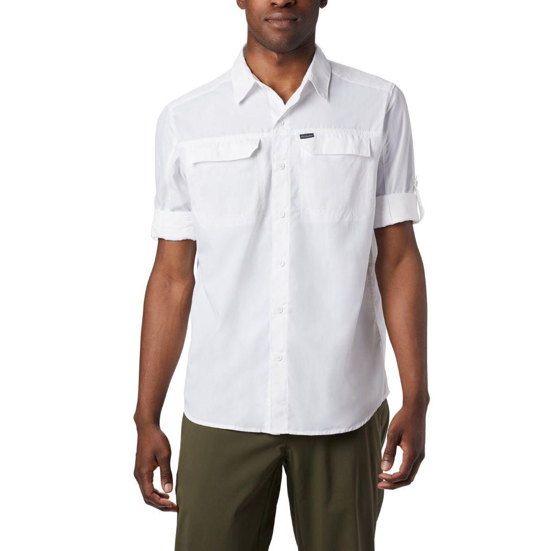 Columbia Men White Silver Ridge 2.0 Long Sleeve Shirt