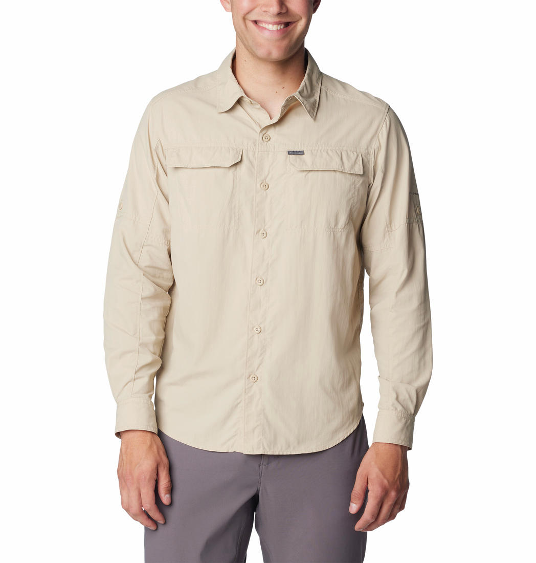 Columbia Men Beige Silver Ridge 2.0 Long Sleeve Shirt (Sun Protection)