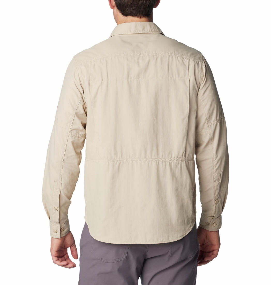 Columbia Men Beige Silver Ridge 2.0 Long Sleeve Shirt (Sun Protection)