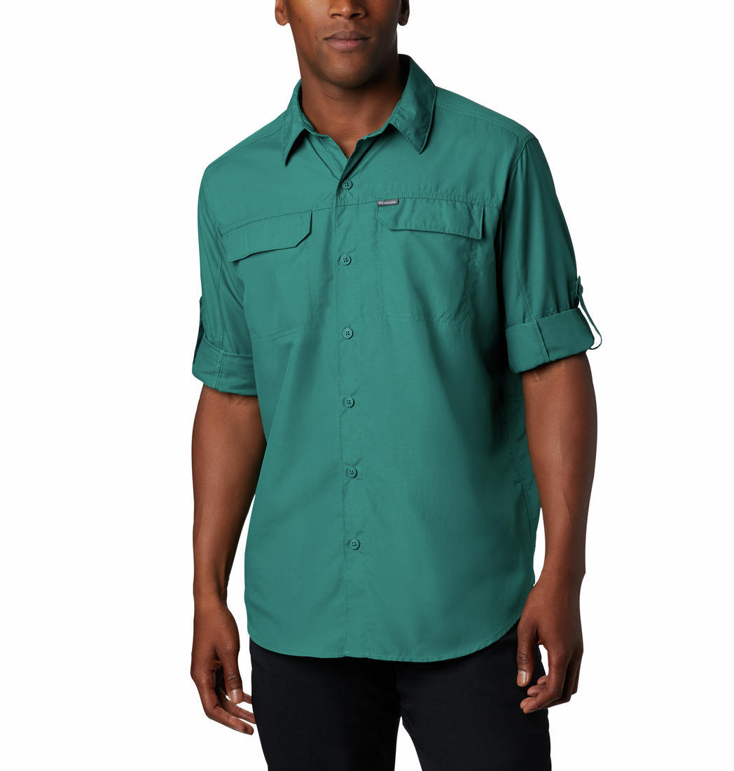 Columbia Men Green Silver Ridge 2.0 Long Sleeve Shirt