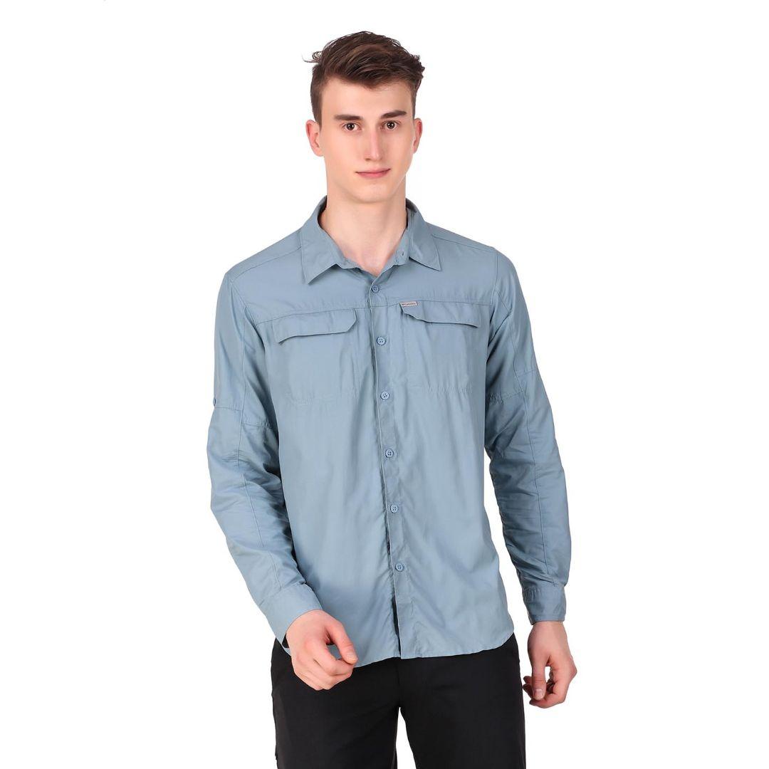 Columbia Men Blue Silver Ridge 2.0 Long Sleeve Shirt