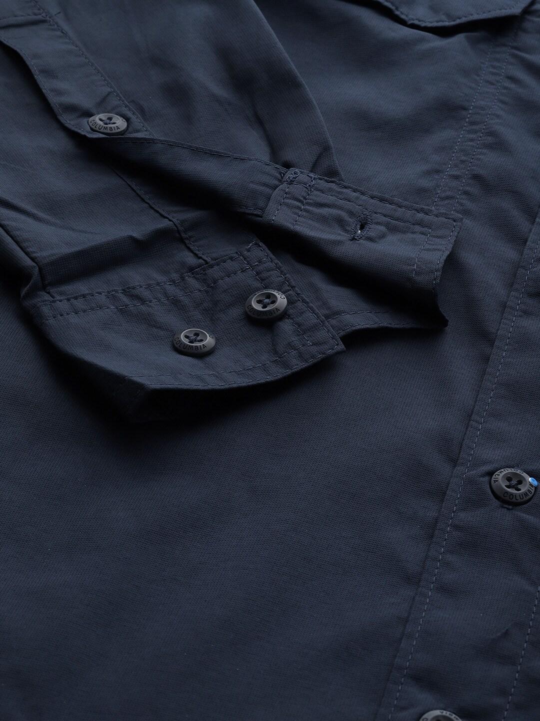 Columbia Men Navy Blue Silver Ridge 2.0 Long Sleeve Shirt