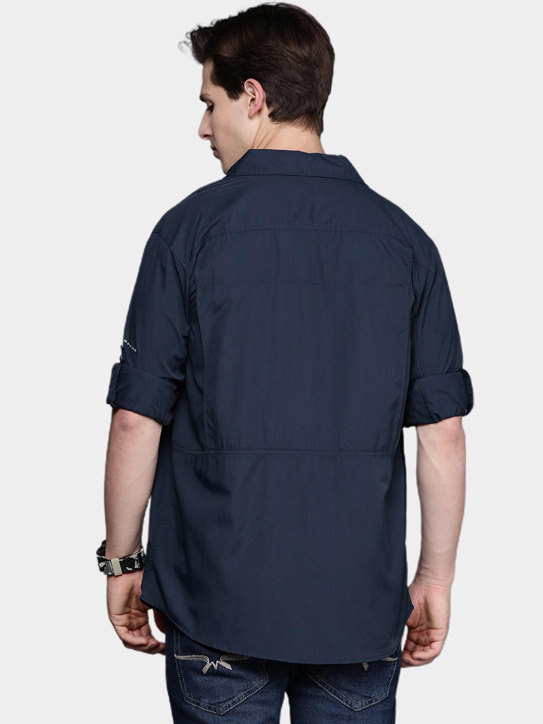 Columbia Men Navy Blue Silver Ridge 2.0 Long Sleeve Shirt