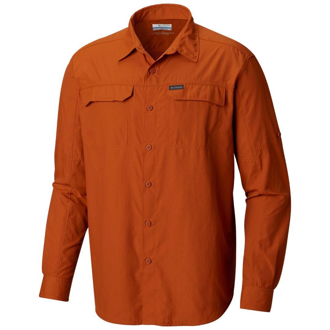 Columbia Men Orange Silver Ridge 2.0 Long Sleeve Shirt