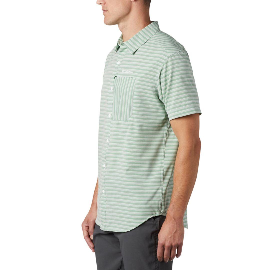 Columbia Men Green Twisted Creek II Short Sleeve Shirt