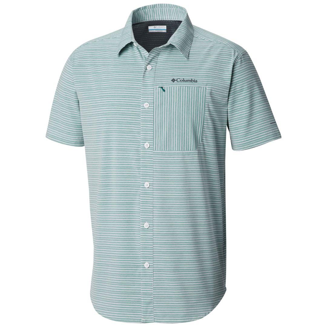 Columbia Men Green Twisted Creek II Short Sleeve Shirt