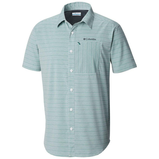 Columbia Men Green Twisted Creek II Short Sleeve Shirt