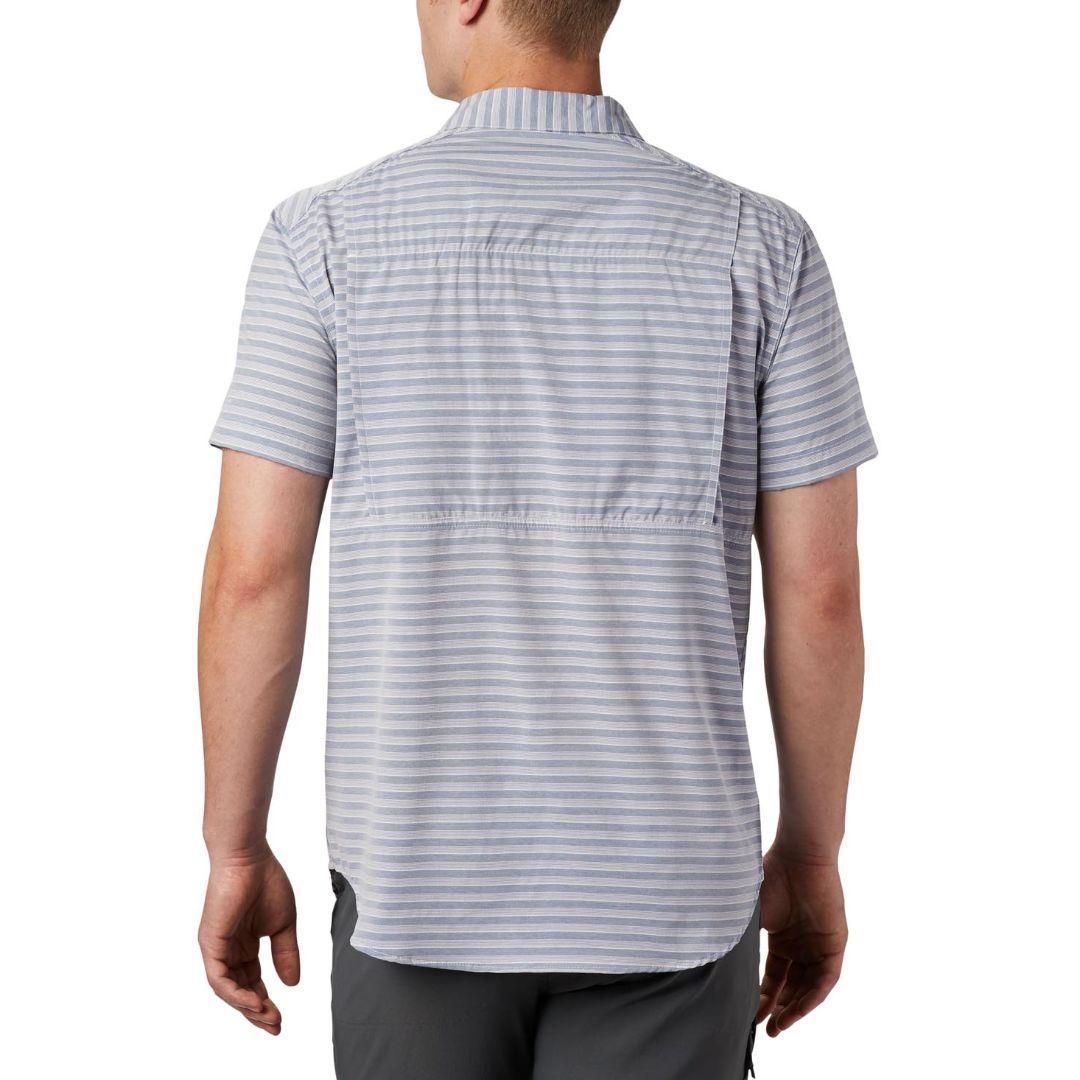 Columbia Men Blue Twisted Creek II Short Sleeve Shirt (Sun Protection)