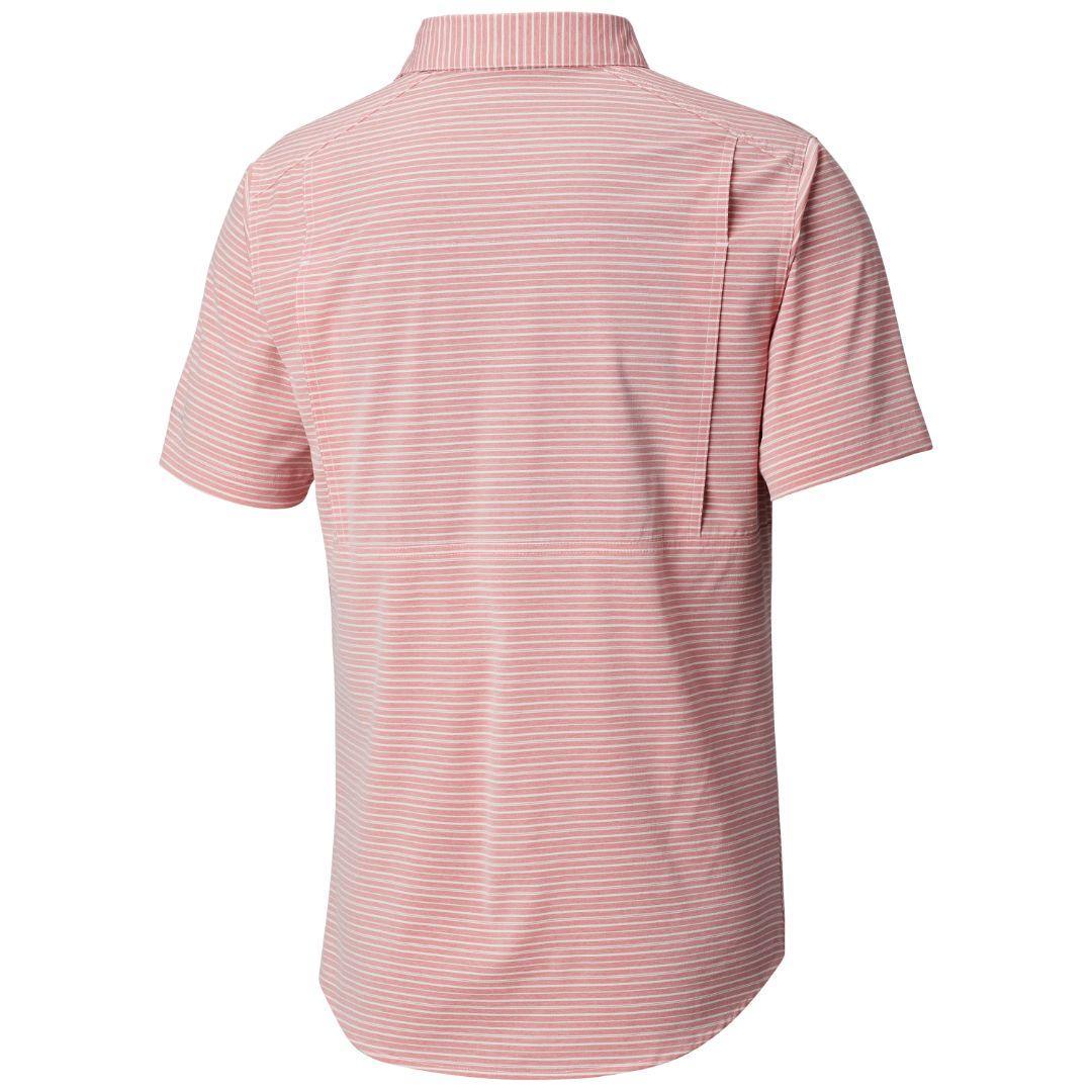 Columbia Men Pink Twisted Creek II Short Sleeve Shirt