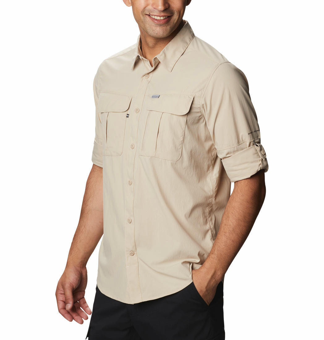 Columbia Men Brown Newton Ridge Long Sleeve (Sun Protection)