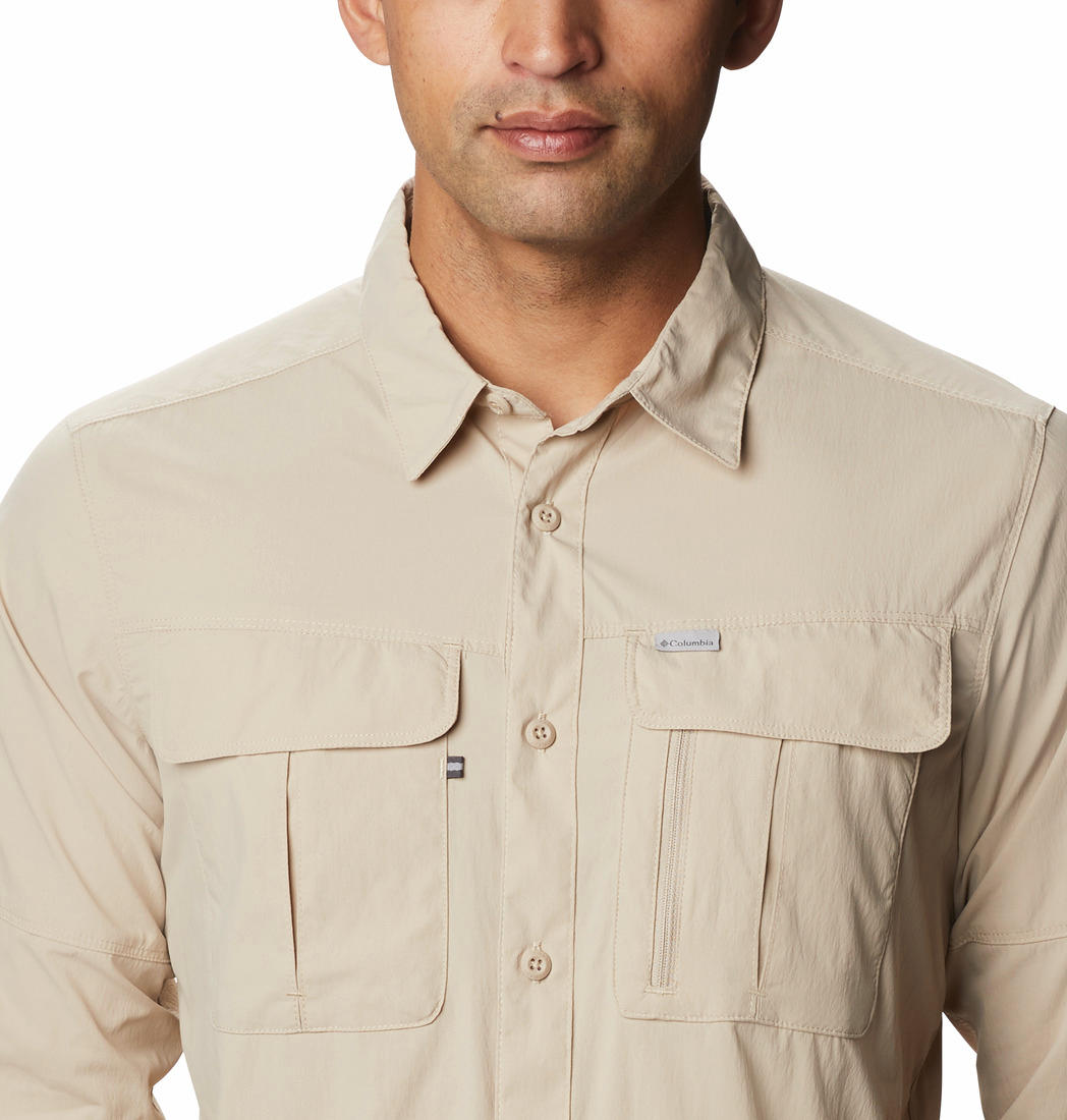 Columbia Men Brown Newton Ridge Long Sleeve (Sun Protection)