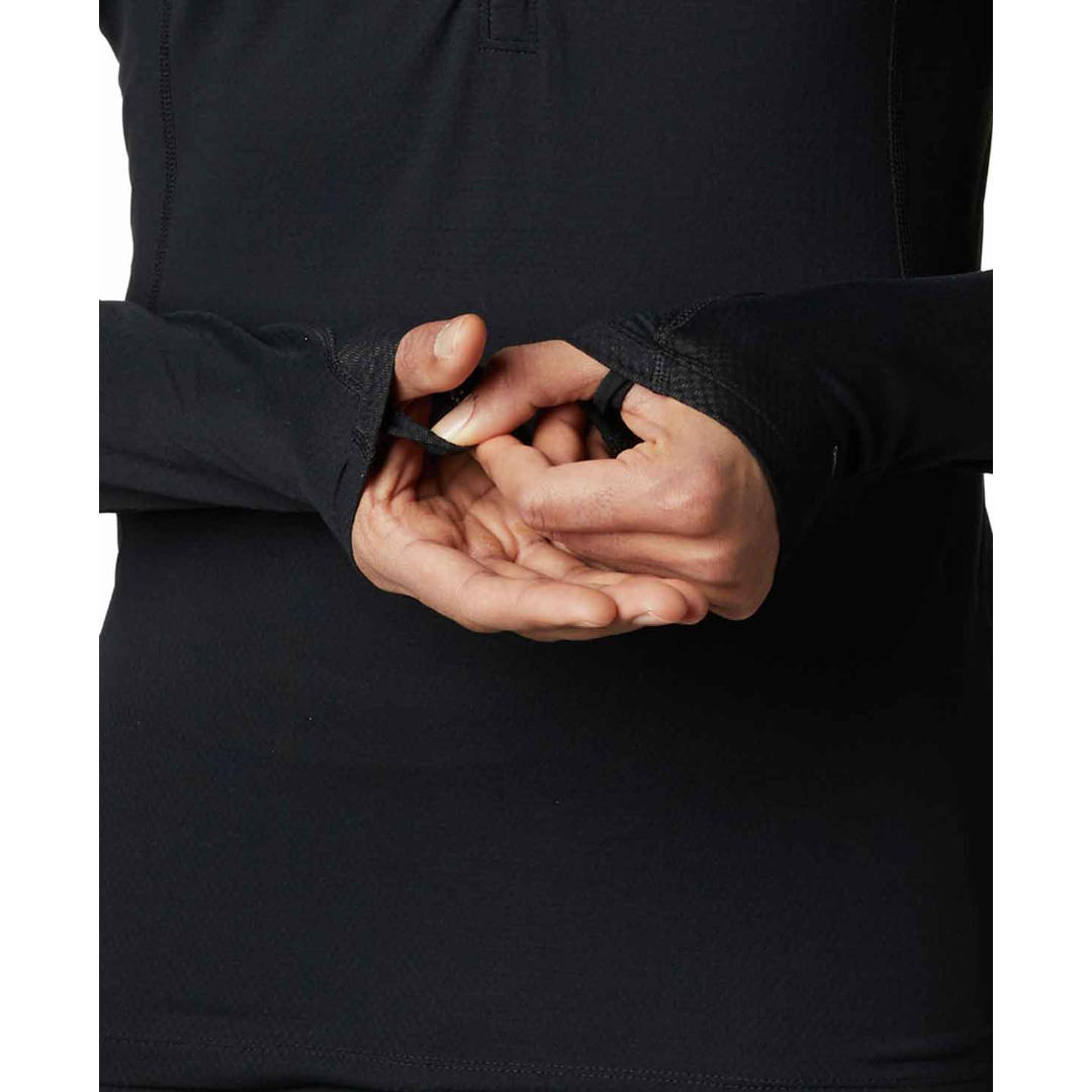 Columbia Men Black Omni-Heat 3D Knit Half Zip II Baselayer Top