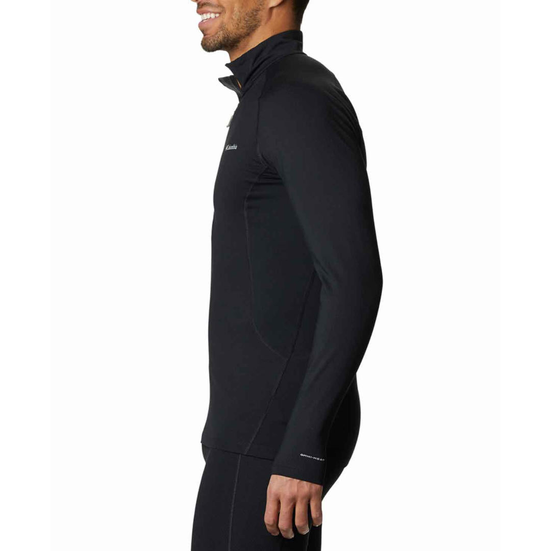 Columbia Men Black Omni-Heat 3D Knit Half Zip II Baselayer Top