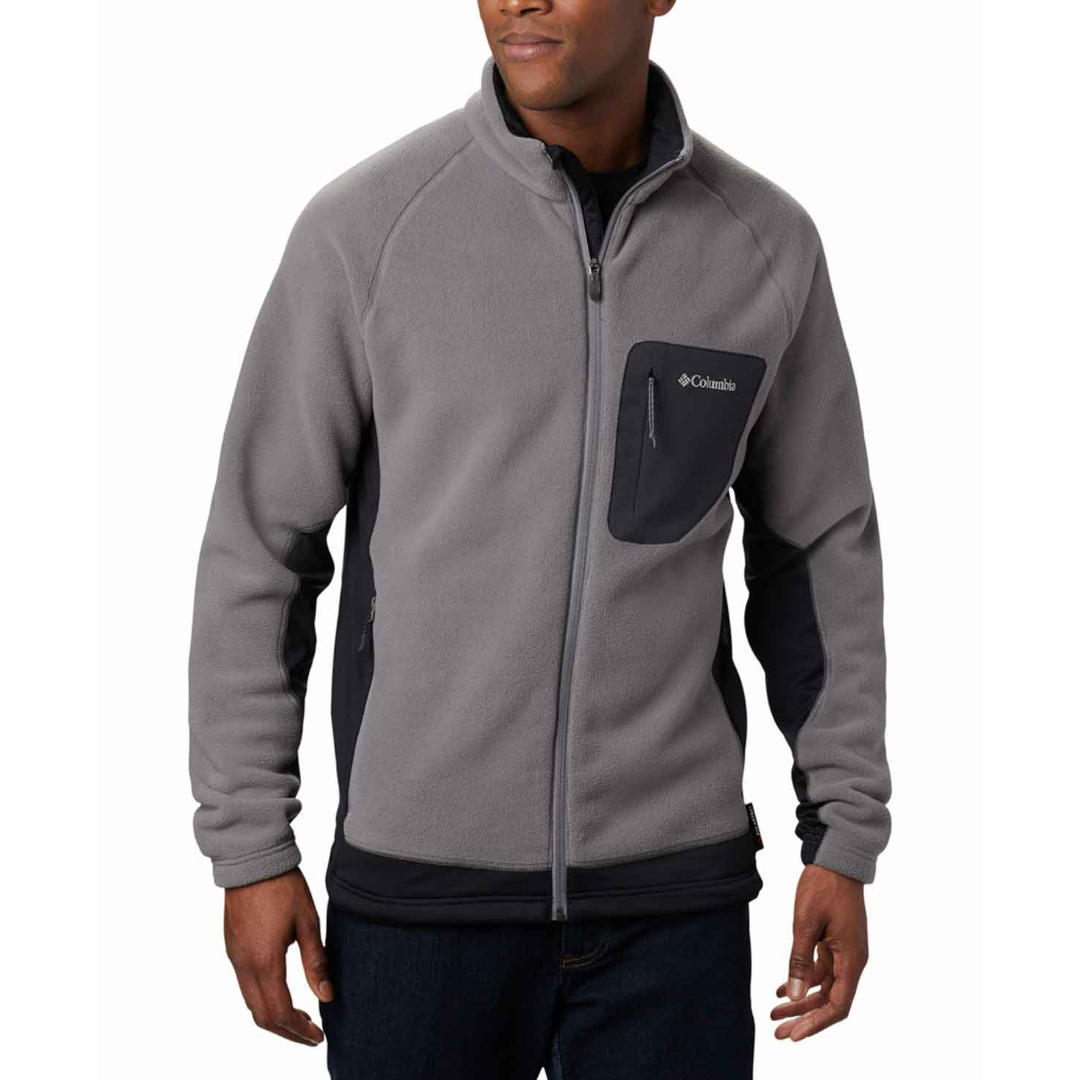 Columbia Men Grey M Polar Powder Full Zip