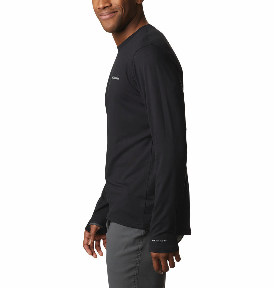Columbia Men Black Omni-Wick Tech Trail Crew II Tshirt