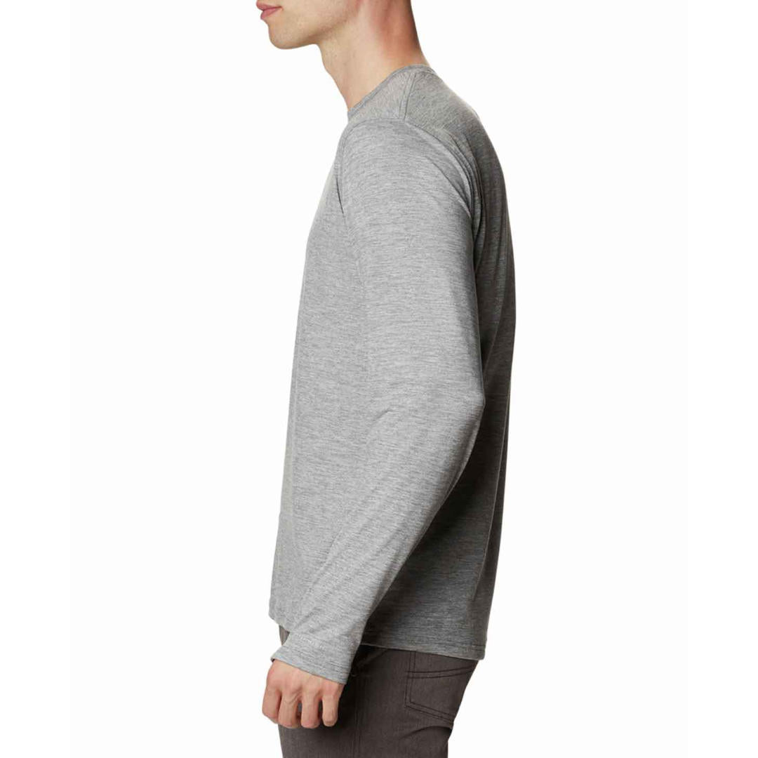 Columbia Men Grey Tech Trail Long Sleeve Crew II