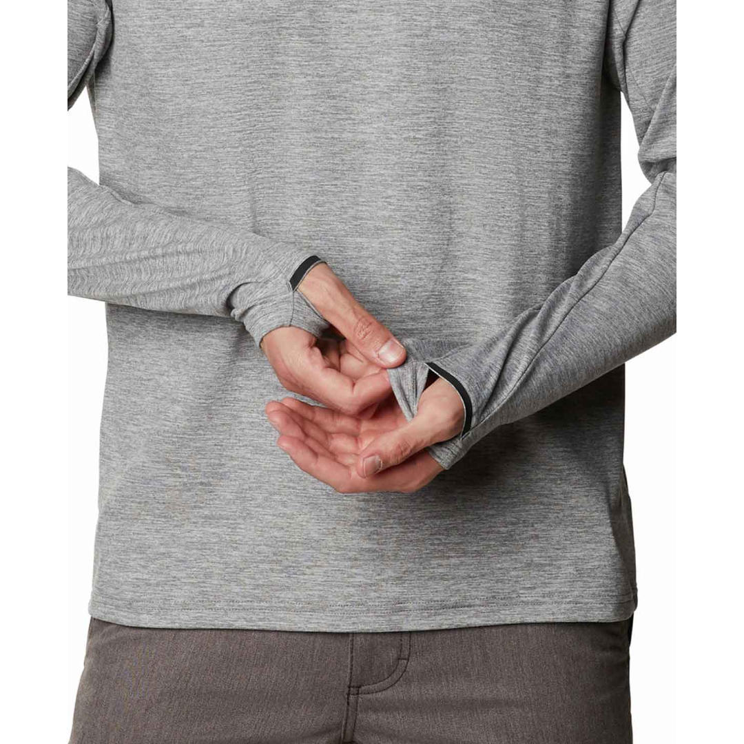 Columbia Men Grey Tech Trail Long Sleeve Crew II