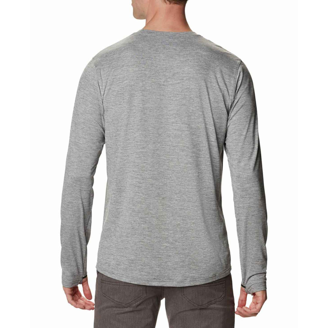 Columbia Men Grey Tech Trail Long Sleeve Crew II