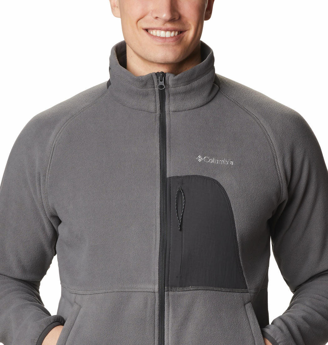 Columbia Men Grey Rapid Expedition Full Zip Fleece
