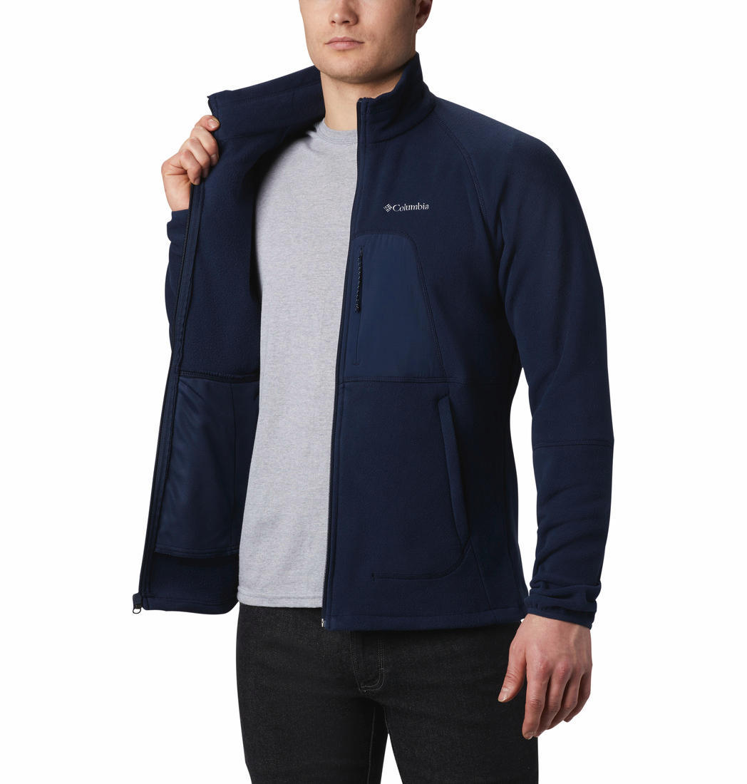 Columbia Men Blue Rapid Expedition Full Zip Fleece