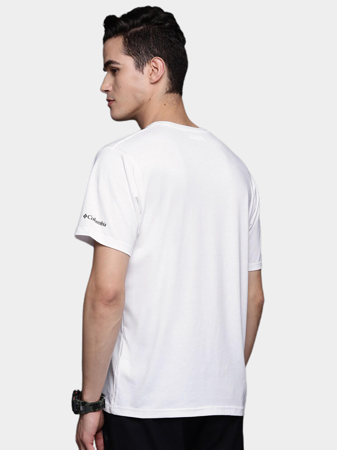 Columbia Men White S Sun Trek Short Sleeve Graphic T-Shirt