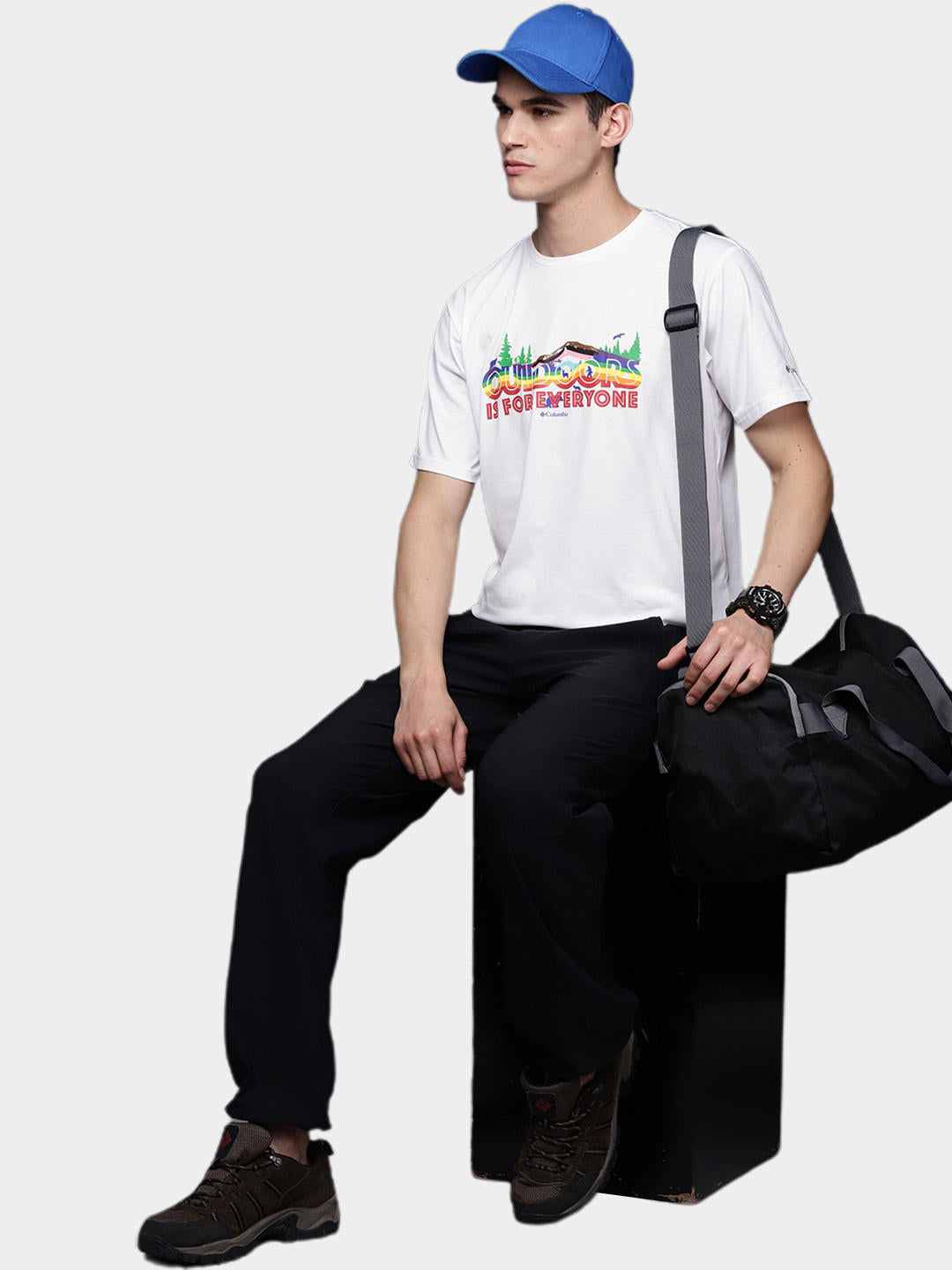 Columbia Men White S Sun Trek Short Sleeve Graphic T-Shirt