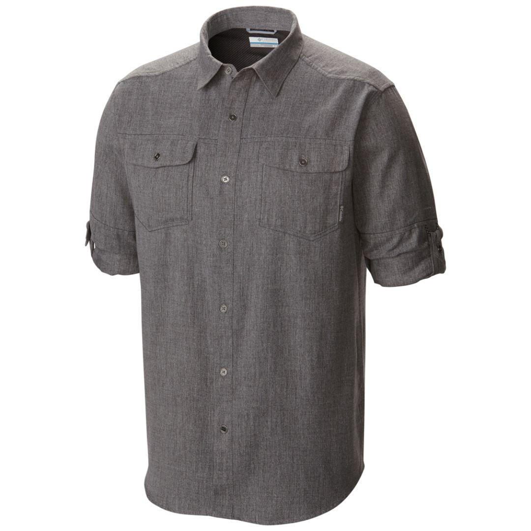 Columbia Men Black Pilsner Lodge Long Sleeve Shirt (Sun Protection)