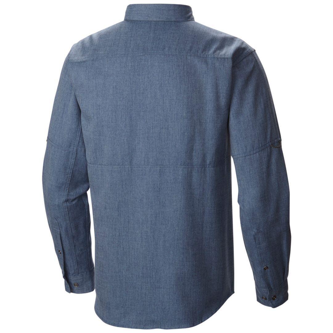 Columbia Men Blue Pilsner Lodge Long Sleeve Shirt (Sun Protection)