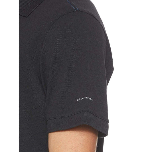 Columbia Men Black Cascade Range Solid Polo T-Shirt