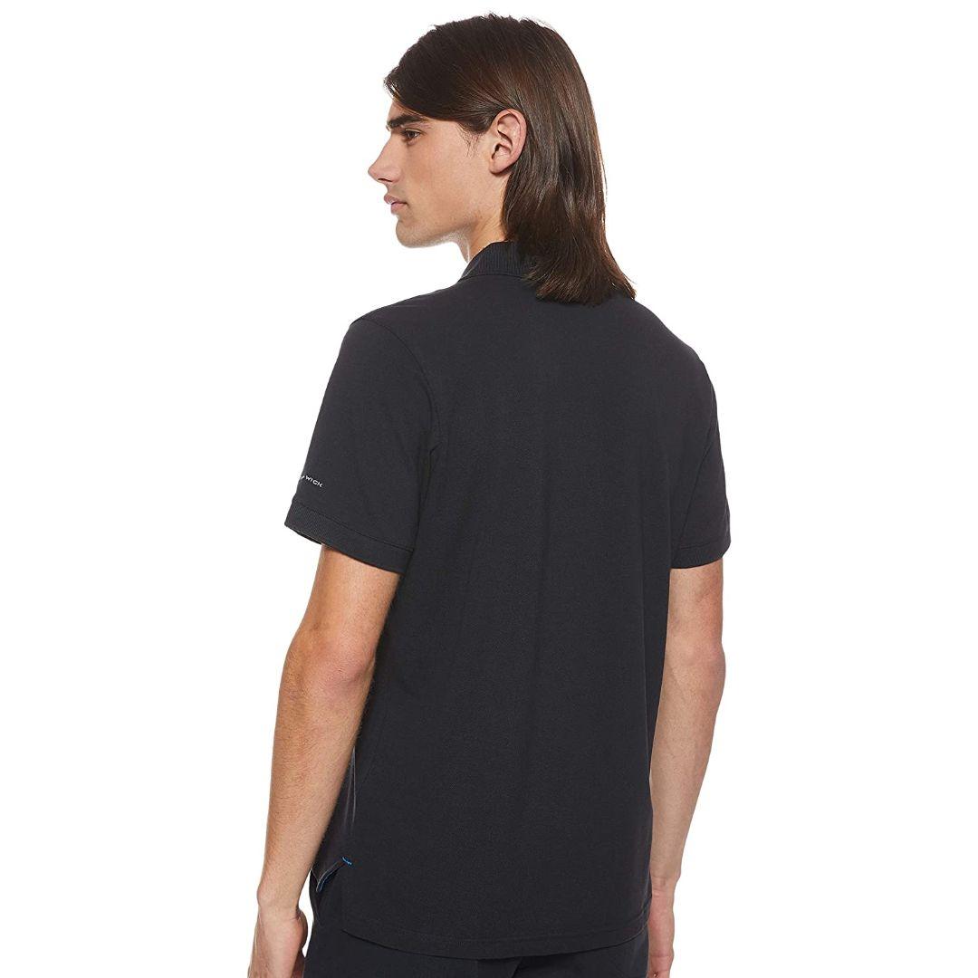 Columbia Men Black Cascade Range Solid Polo T-Shirt