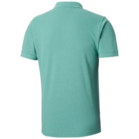 Columbia Men Green Cascade Range Solid Polo T-Shirt