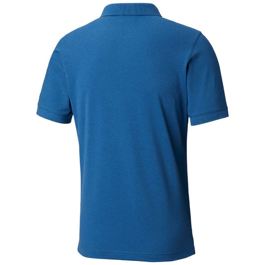 Columbia Men Blue Cascade Range Solid Polo T-Shirt