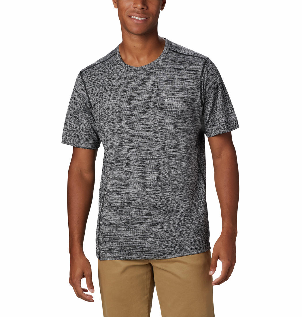 Columbia Men Grey Deschutes Runner Short Sleeve T-Shirt