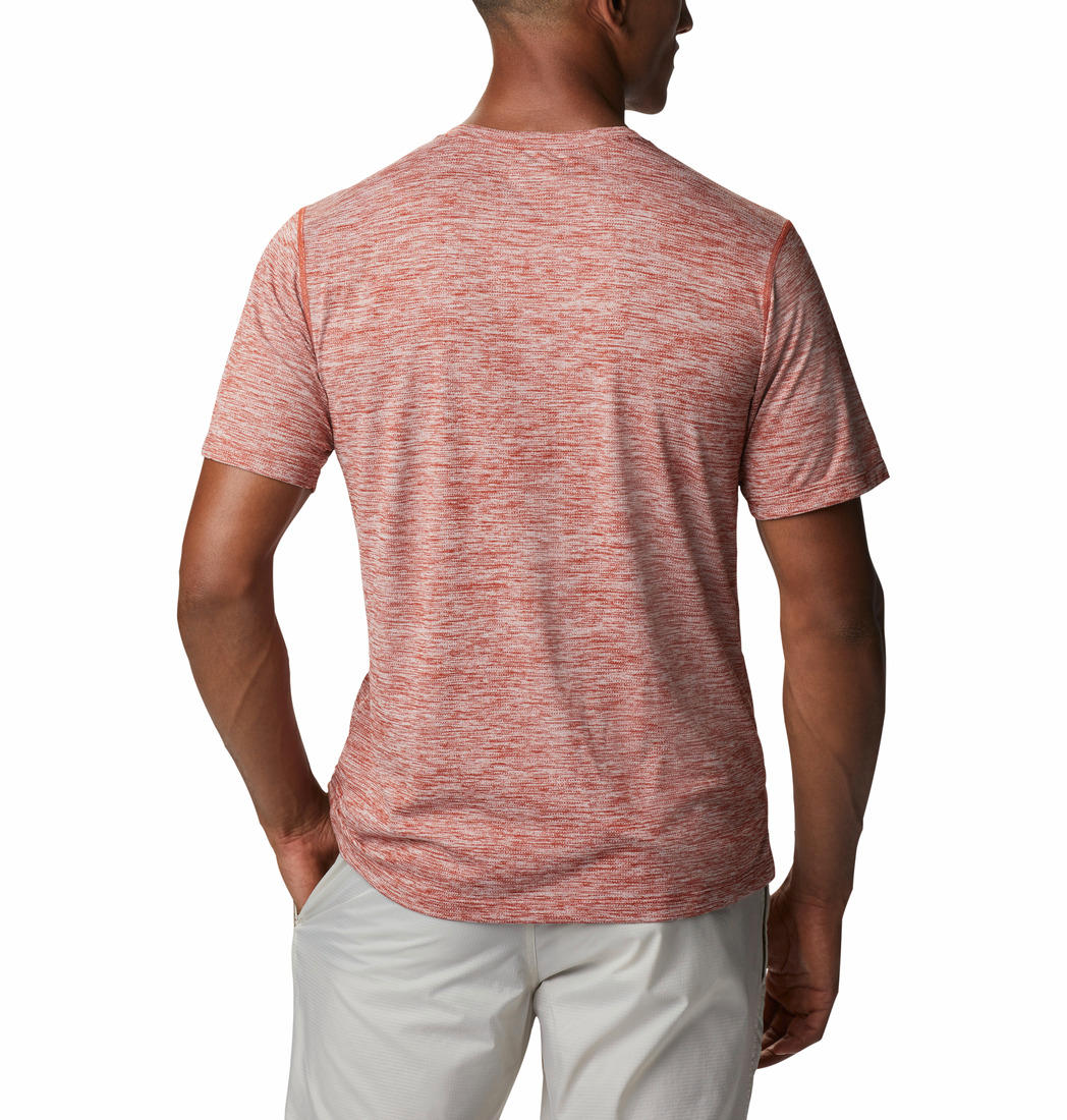 Columbia Men Red Deschutes Runner Short Sleeve T-Shirt