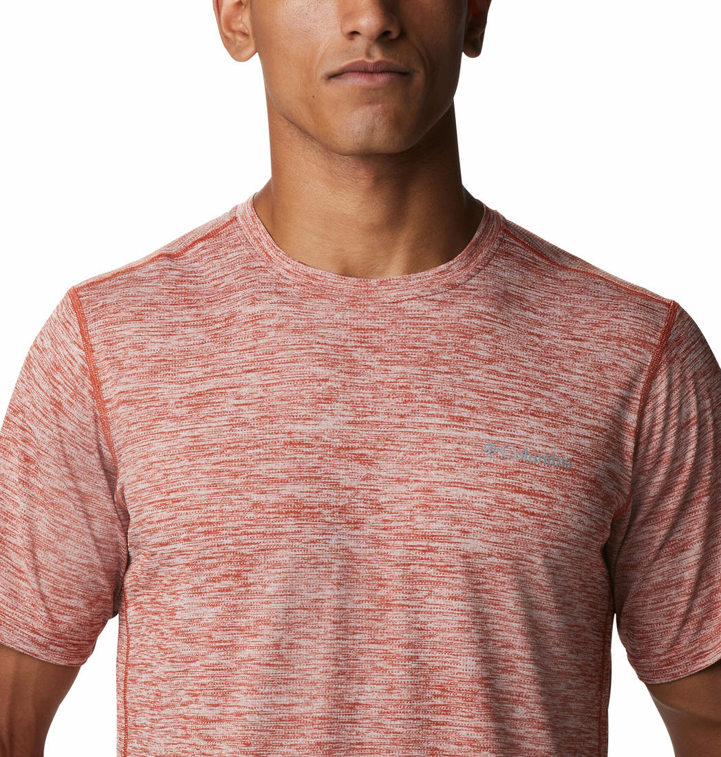 Columbia Men Red Deschutes Runner Short Sleeve T-Shirt