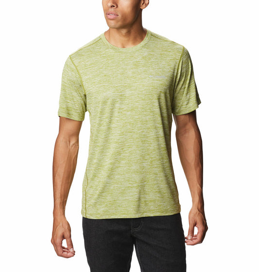 Columbia Men Green Deschutes Runner Short Sleeve T-Shirt