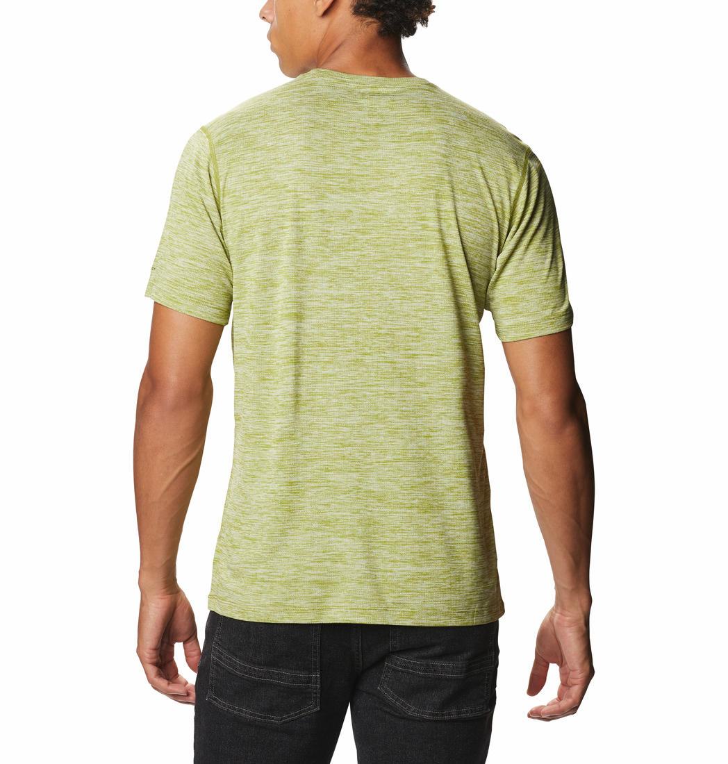 Columbia Men Green Deschutes Runner Short Sleeve T-Shirt