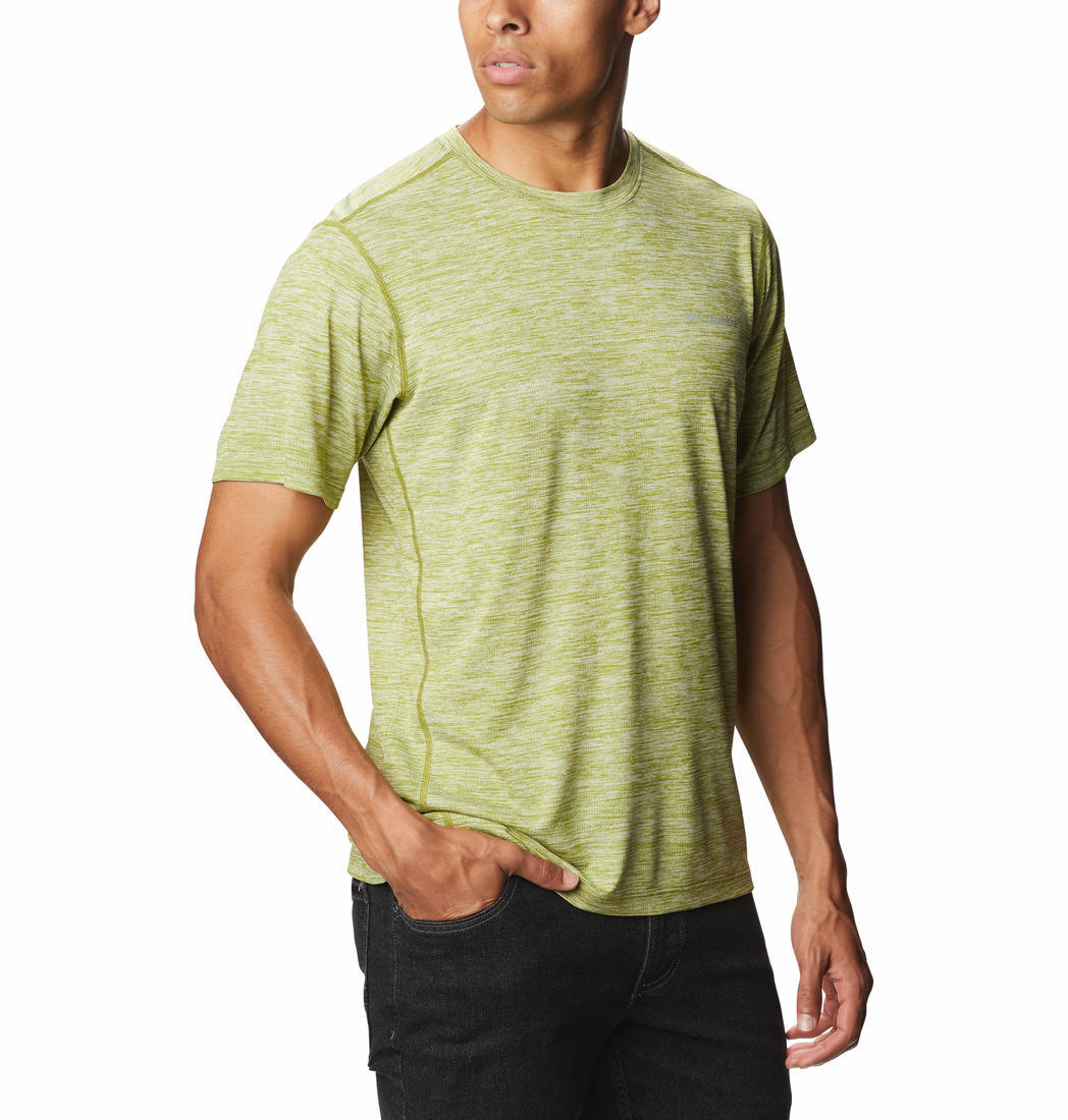 Columbia Men Green Deschutes Runner Short Sleeve T-Shirt