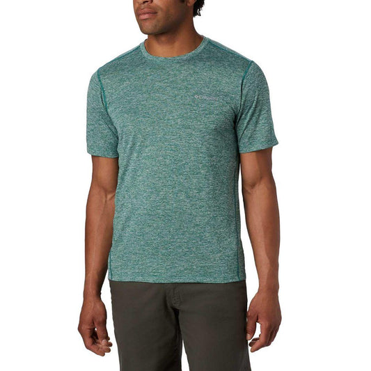 Columbia Men Green Deschutes Runner Short Sleeve T-Shirt