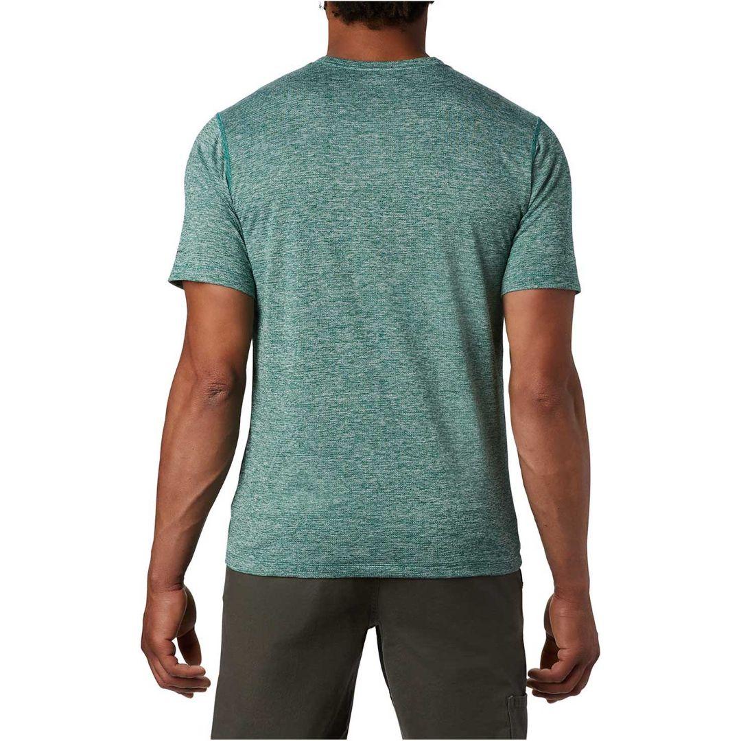 Columbia Men Green Deschutes Runner Short Sleeve T-Shirt