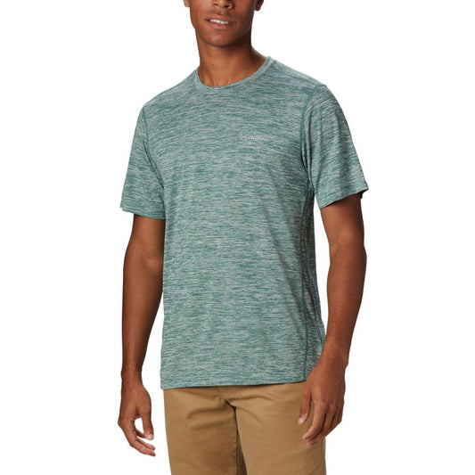 Columbia Men Green Deschutes Runner Short Sleeve T-Shirt