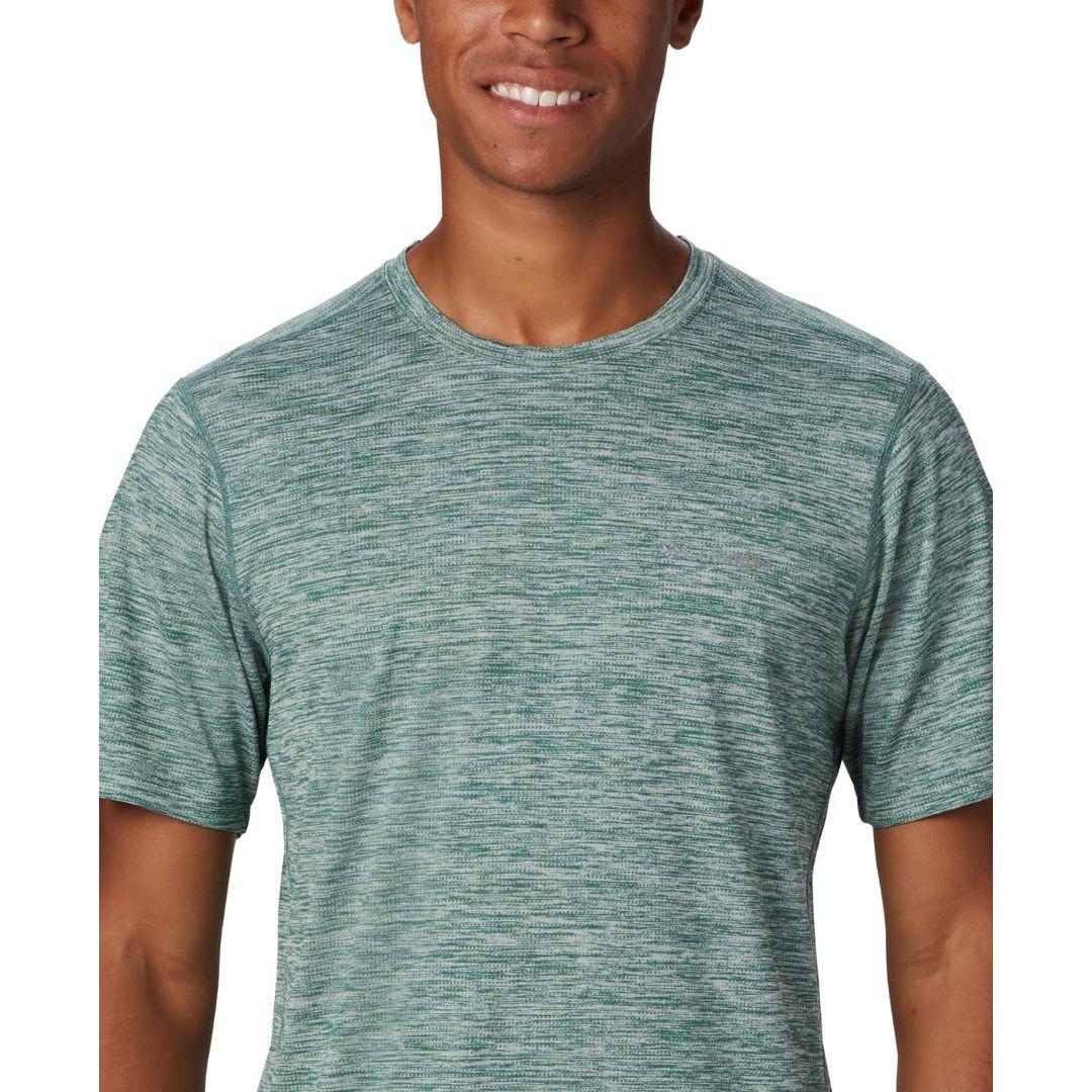 Columbia Men Green Deschutes Runner Short Sleeve T-Shirt