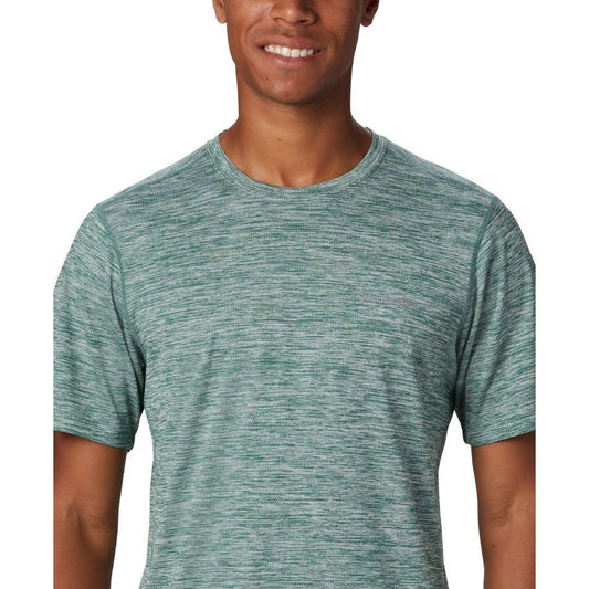 Columbia Men Green Deschutes Runner Short Sleeve T-Shirt