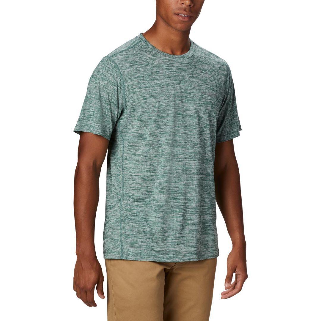 Columbia Men Green Deschutes Runner Short Sleeve T-Shirt