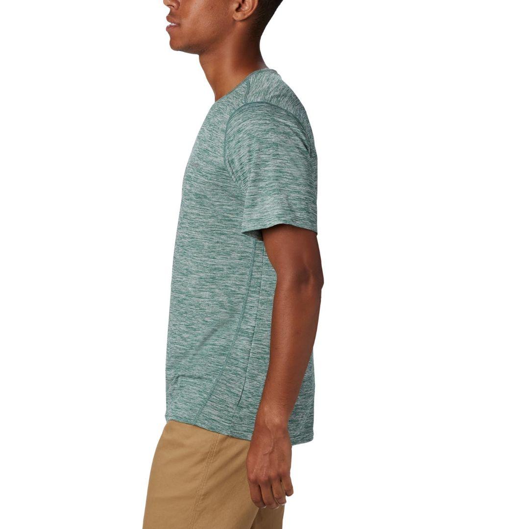 Columbia Men Green Deschutes Runner Short Sleeve T-Shirt