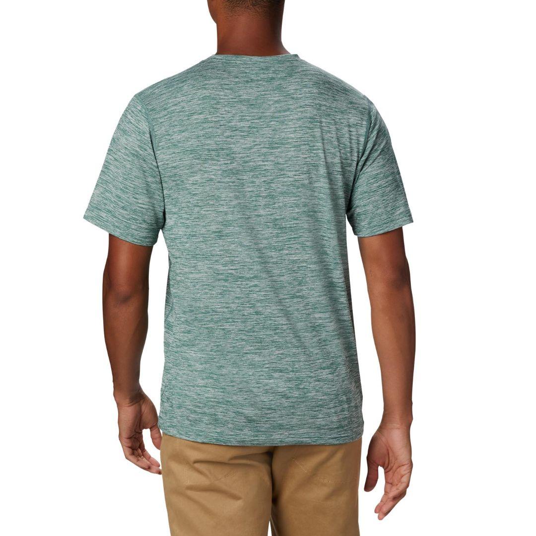 Columbia Men Green Deschutes Runner Short Sleeve T-Shirt