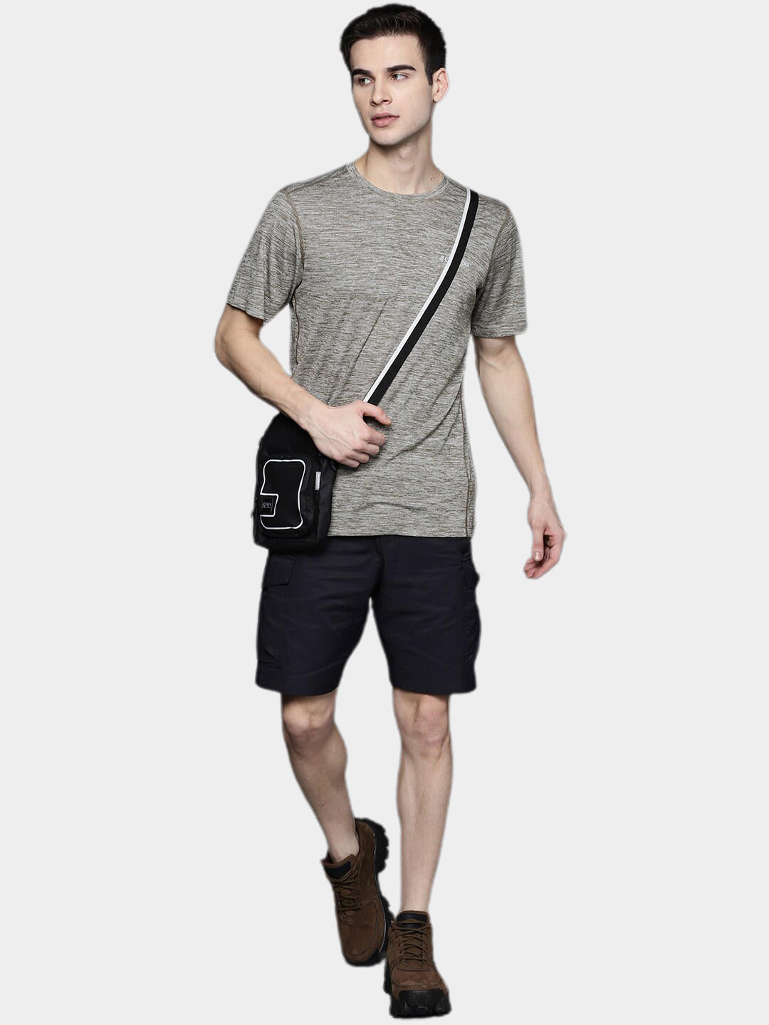 Columbia Men Grey Deschutes Runner Short Sleeve T-Shirt