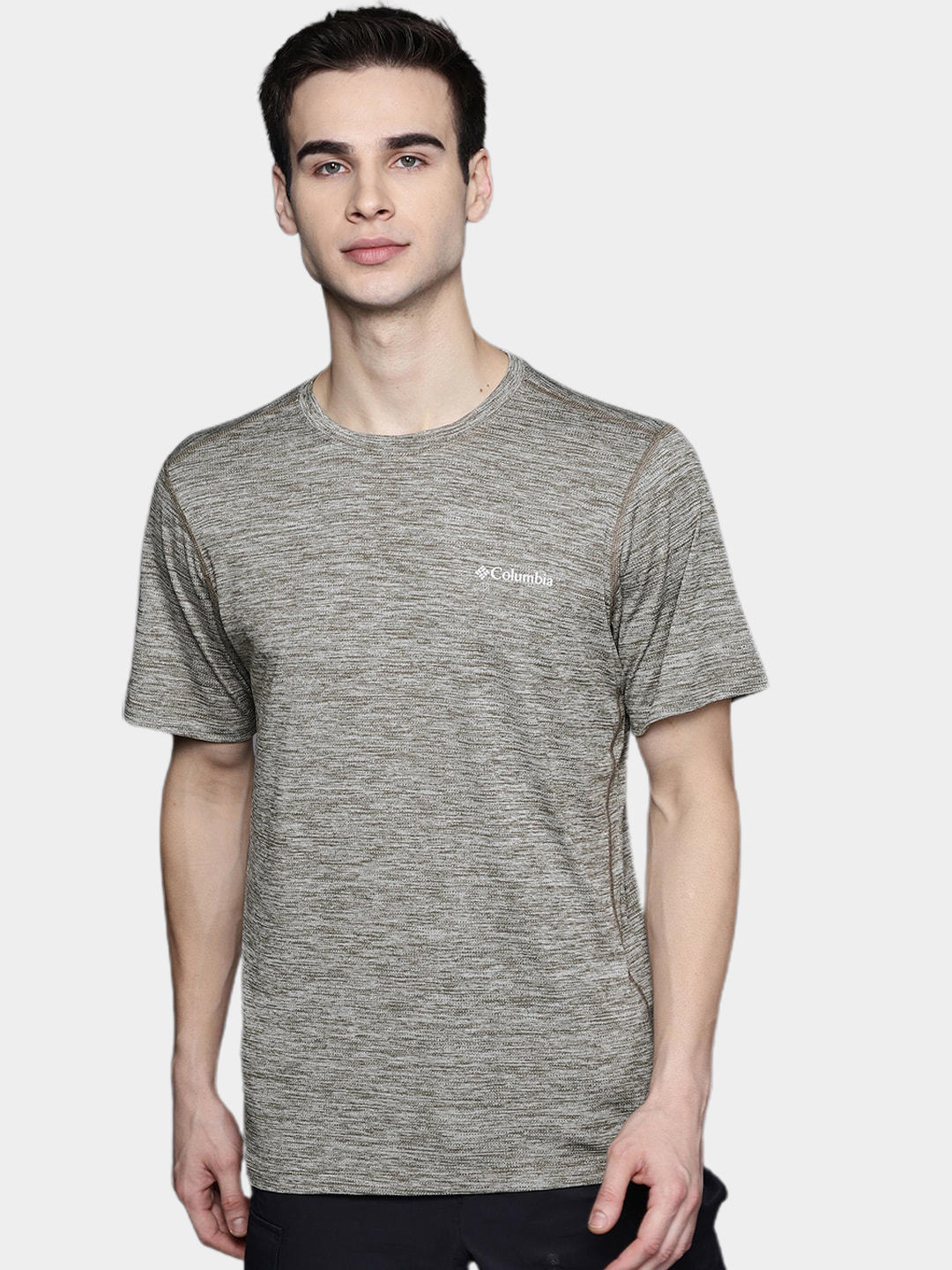 Columbia Men Grey Deschutes Runner Short Sleeve T-Shirt