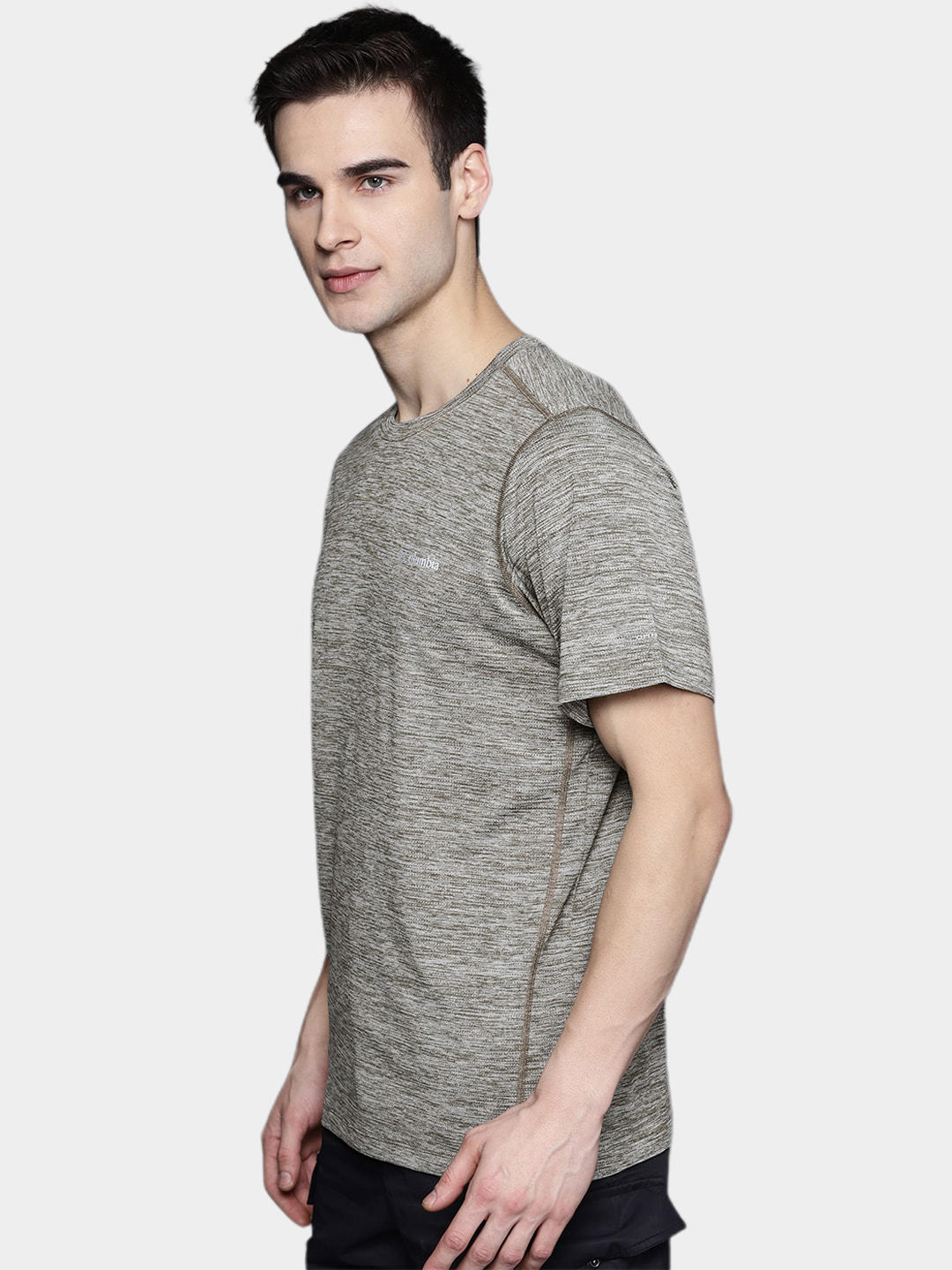 Columbia Men Grey Deschutes Runner Short Sleeve T-Shirt